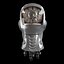 Cabeza de robot macho gris