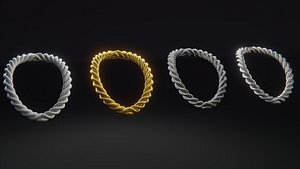 Spiral Chain Necklaces - 4 Pack