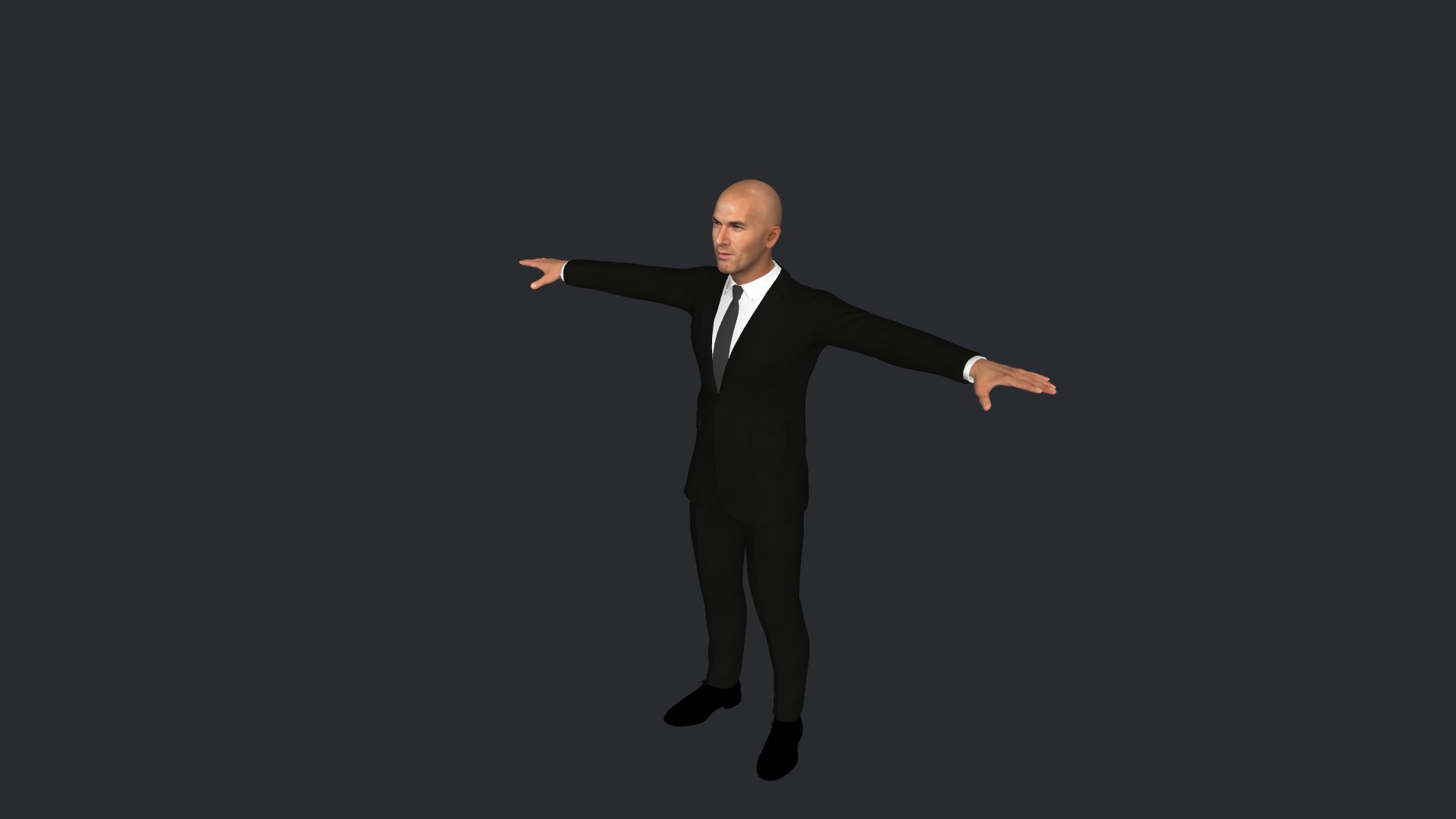 3d Zinedine Zidane Hyper Realistic Full Body Fully Rigged 3d Character 