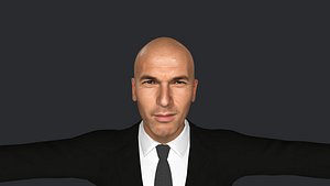 Zinedine Zidane  Hyper Realistic Full Body Fully Rigged 3D Character
