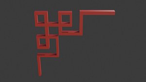 3D chinese ornament motif 3 model