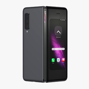 3D samsung galaxy fold black model