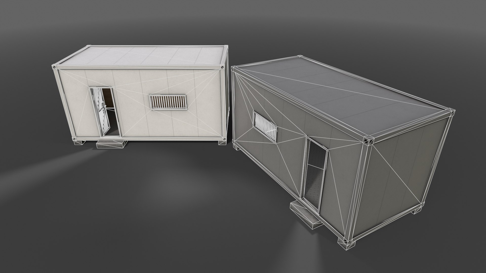 PBR Container House CB 20ft V4 Model - TurboSquid 2137126
