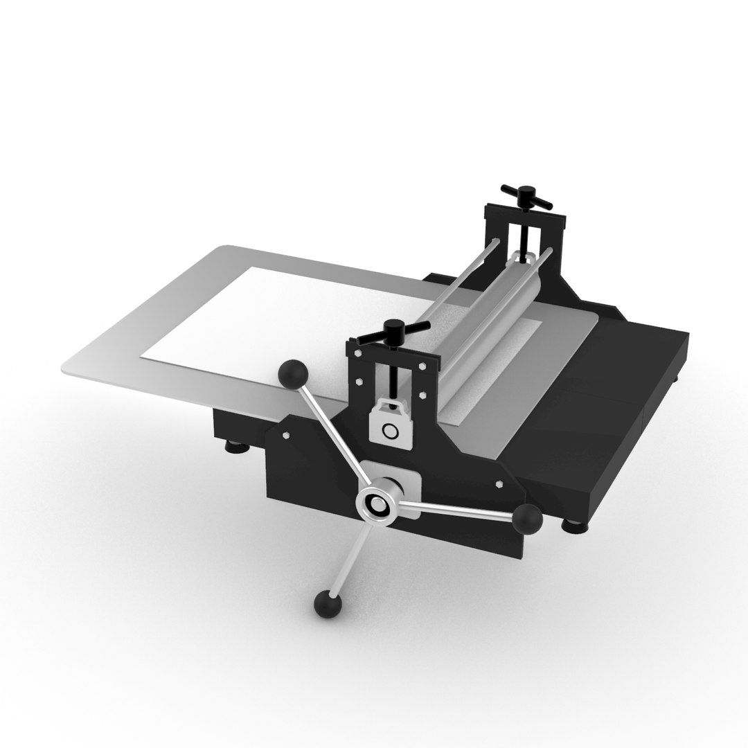 3D Printmaking Etching Press TurboSquid 2040580