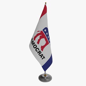 Table Flag USA Democratic Party model