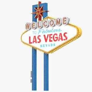 Welcome To Las Vegas Sign 3D Relief Model - CNC Clipart