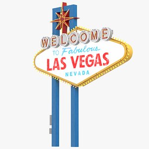 Welcome Las Vegas Sign Light On