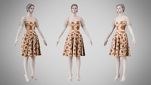 Dress 09 Warm Geometric Organic