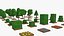 Low Poly Tree Set 3D model