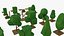Low Poly Tree Set 3D model