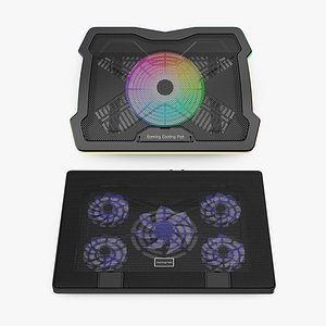 Gaming Laptop Coolers Collection 3D model