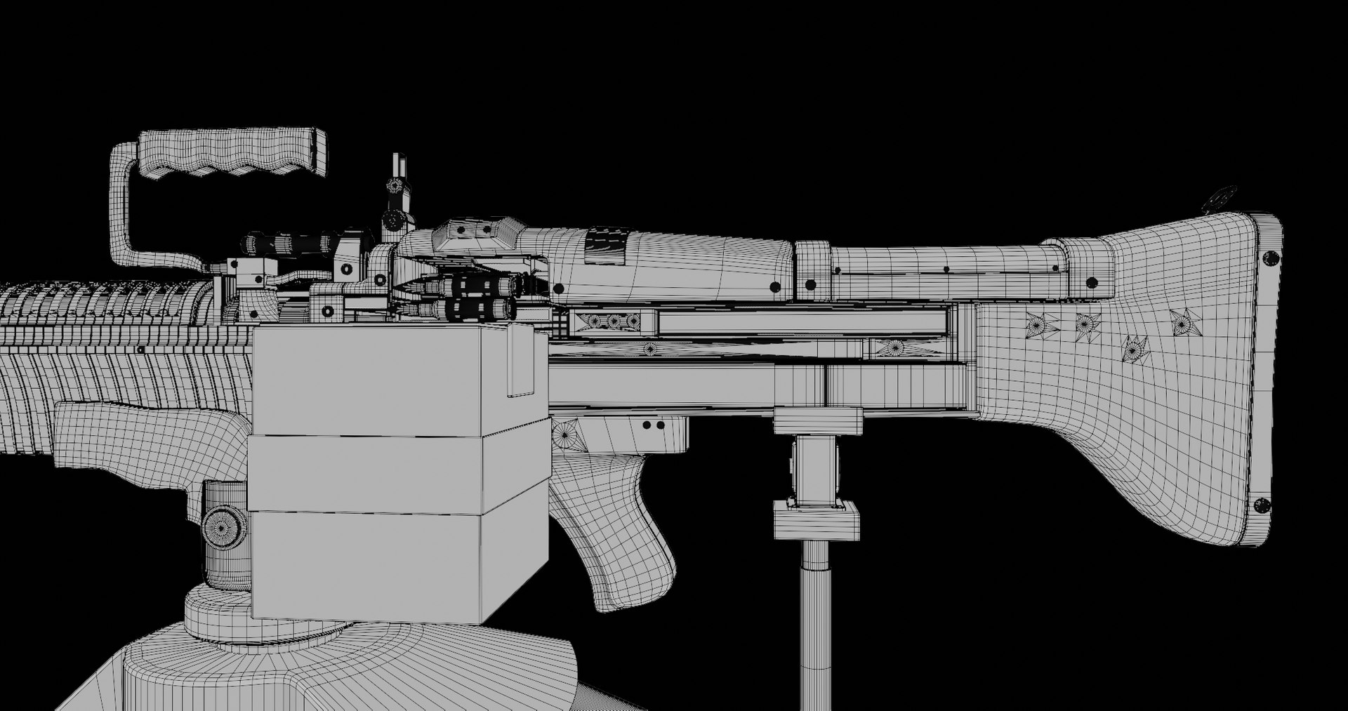 M60 Machine Gun PBR Unity UE Arnold V-Ray Textures Included 3D model https://p.turbosquid.com/ts-thumb/tl/ig9hXm/6R/wireframe2/jpg/1651251693/1920x1080/fit_q87/d8e5790f2c9dde4bef92686a894b1a9b1f2990b1/wireframe2.jpg