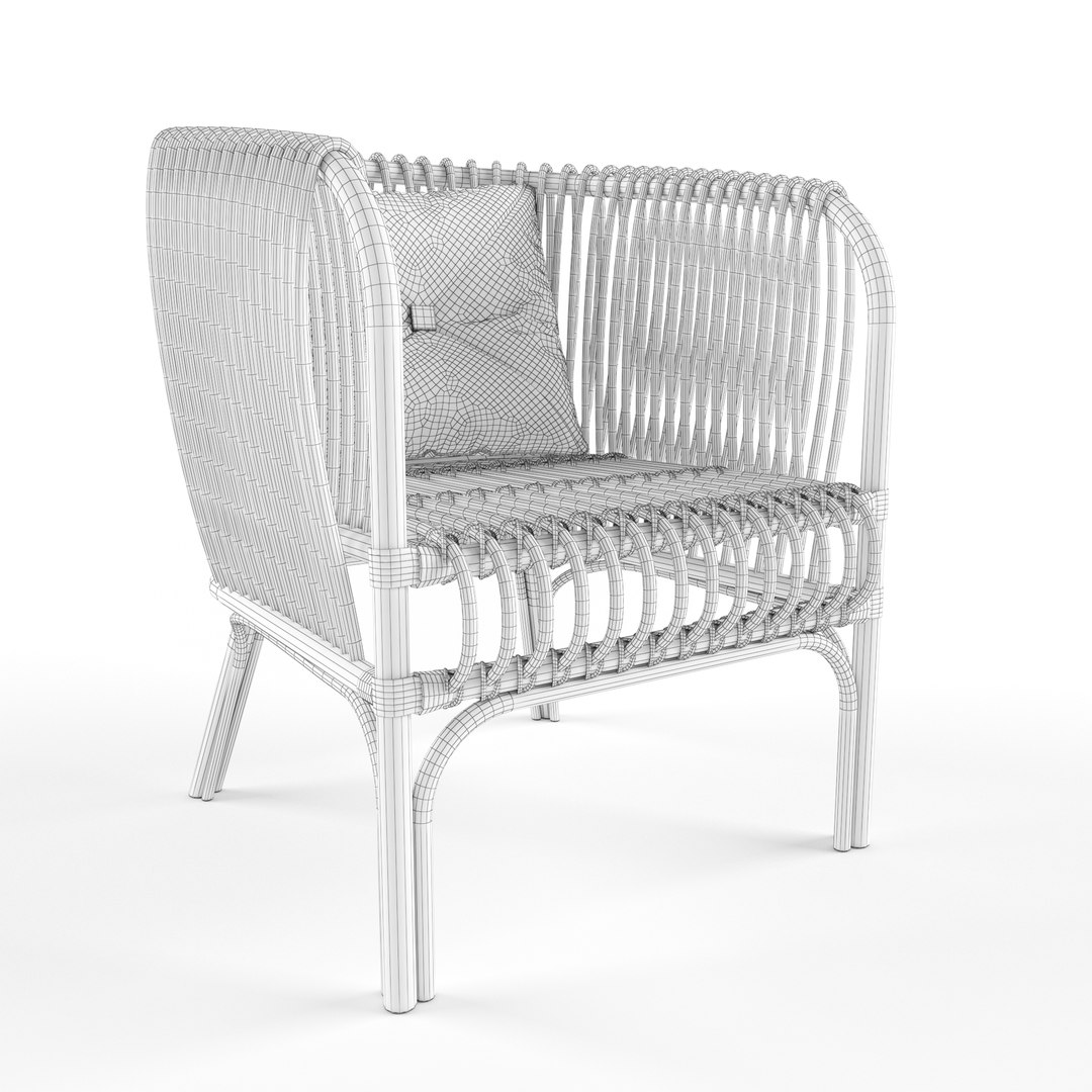 Opalhouse Isabella Rattan 3D Model TurboSquid 1629416