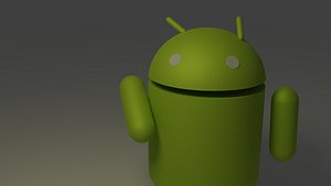 3D green Android Mascot