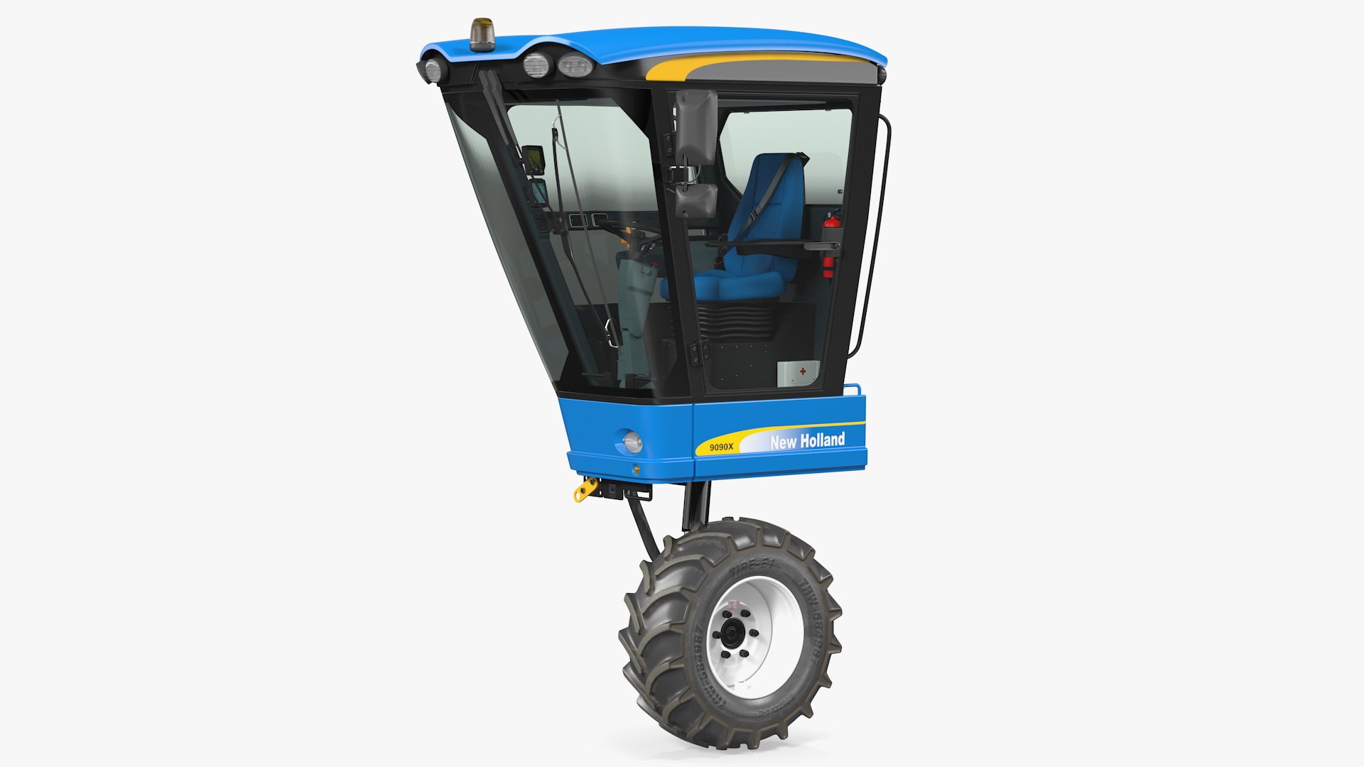 BRAUD 9090X Harvester Cabin 3D model preview