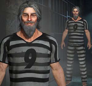 AAA REALISTIC OLD MAN PRISONER - Game Ready 3D Character