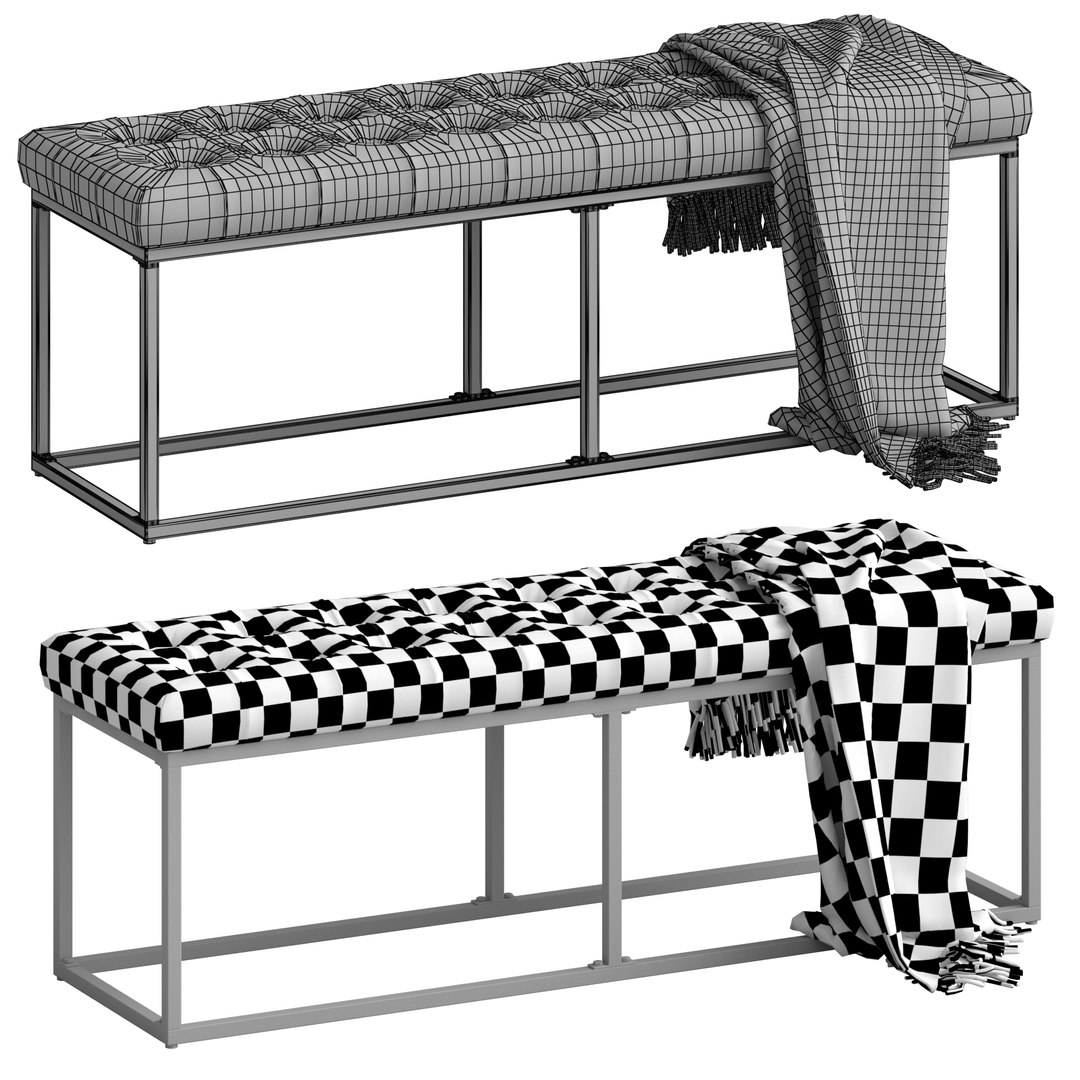 Cult Furniture Helier Bench 3D TurboSquid 2165902
