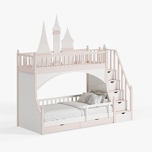 3D Bunk bed castle model