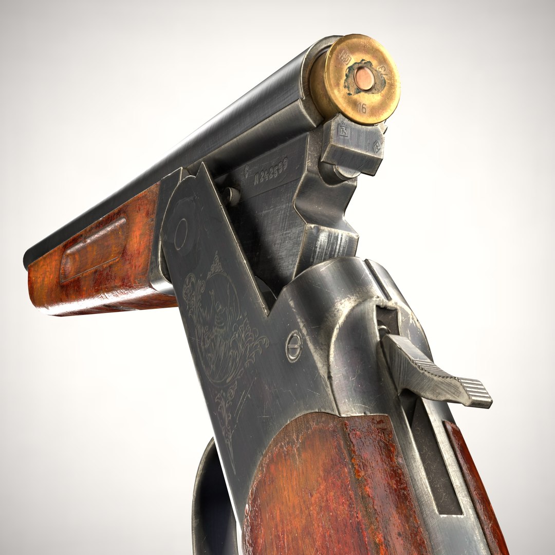 Sawed OFF One Barrel Shotgun Game Ready Model TurboSquid 1923154