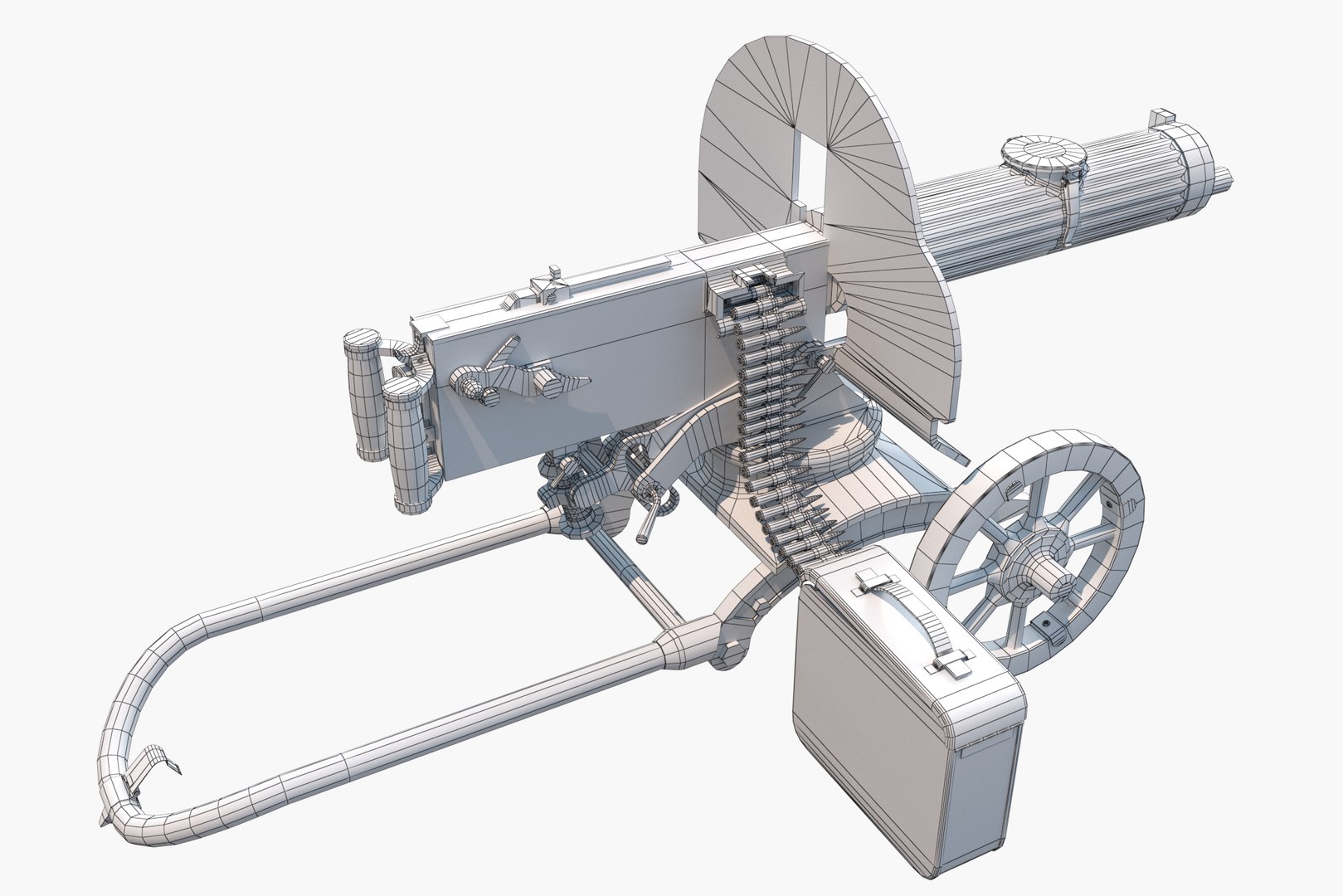 Machine Gun Maxim 3D Model - TurboSquid 1878420