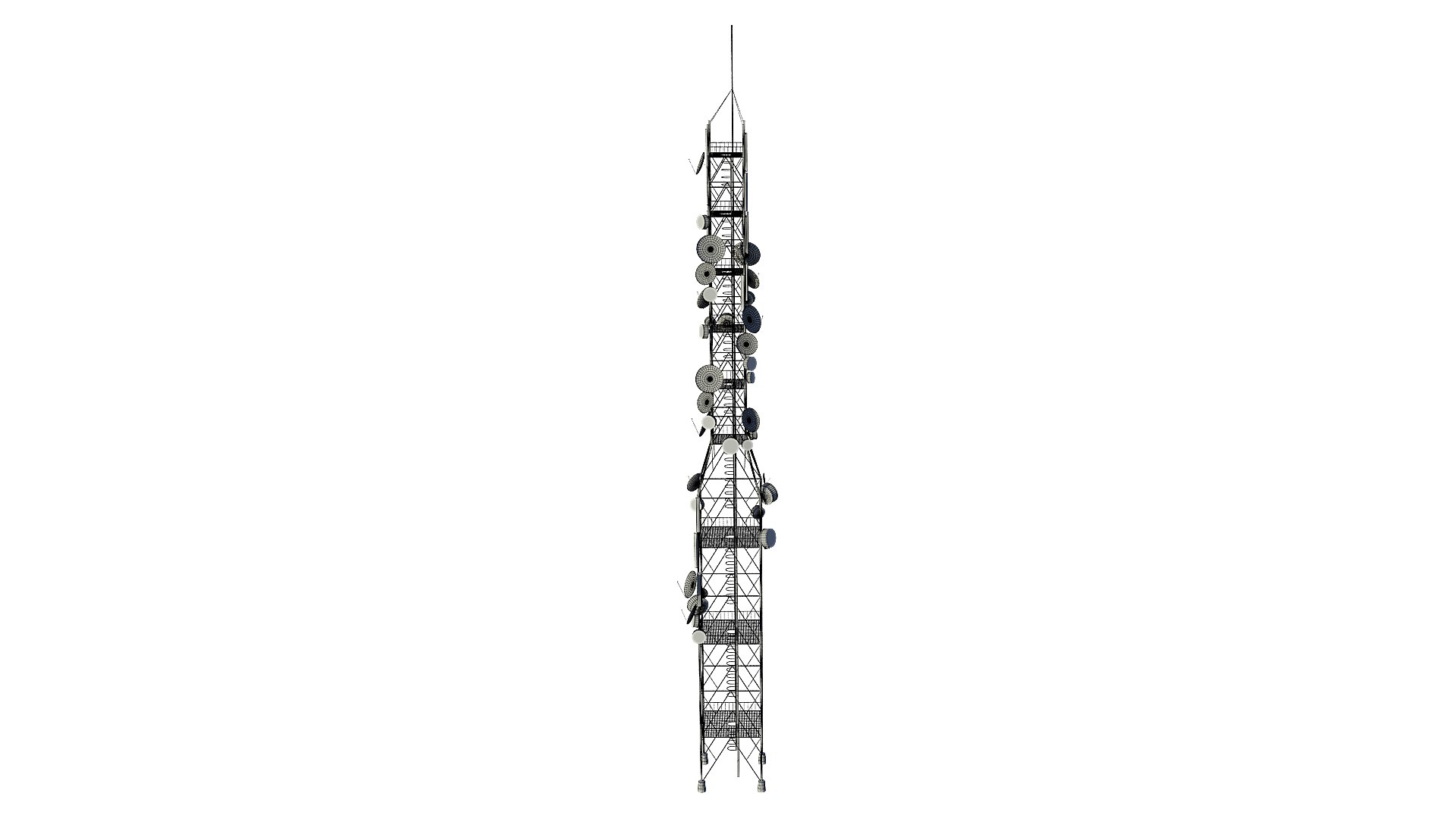3D Telecommunication Tower - TurboSquid 1832023