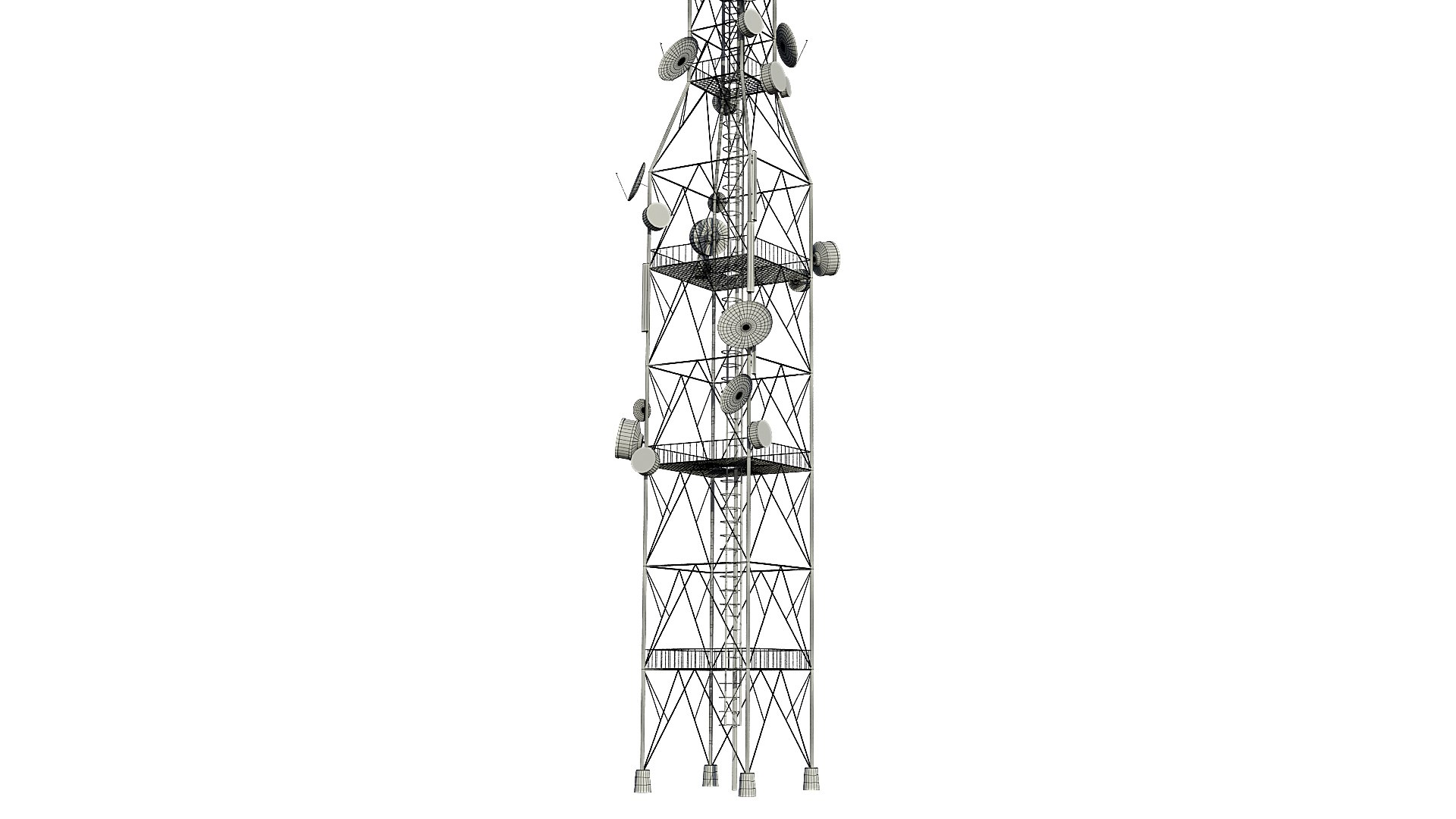 3D Telecommunication Tower - TurboSquid 1832023