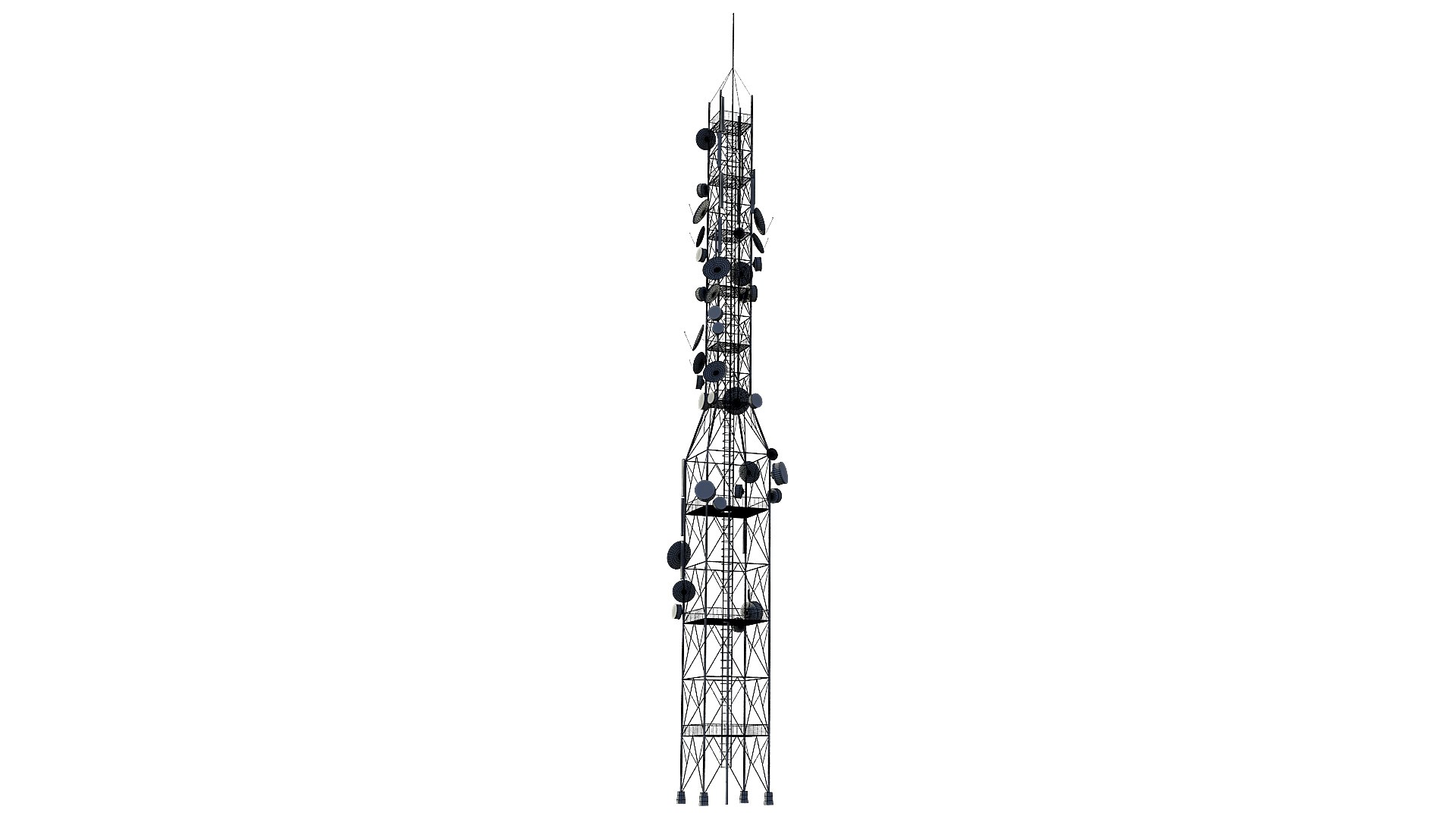 3D Telecommunication Tower - TurboSquid 1832023