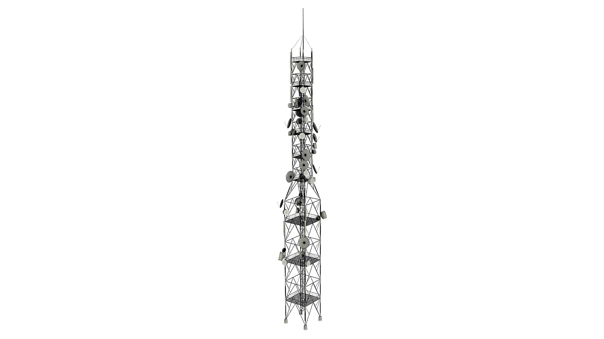 3D Telecommunication Tower - TurboSquid 1832023