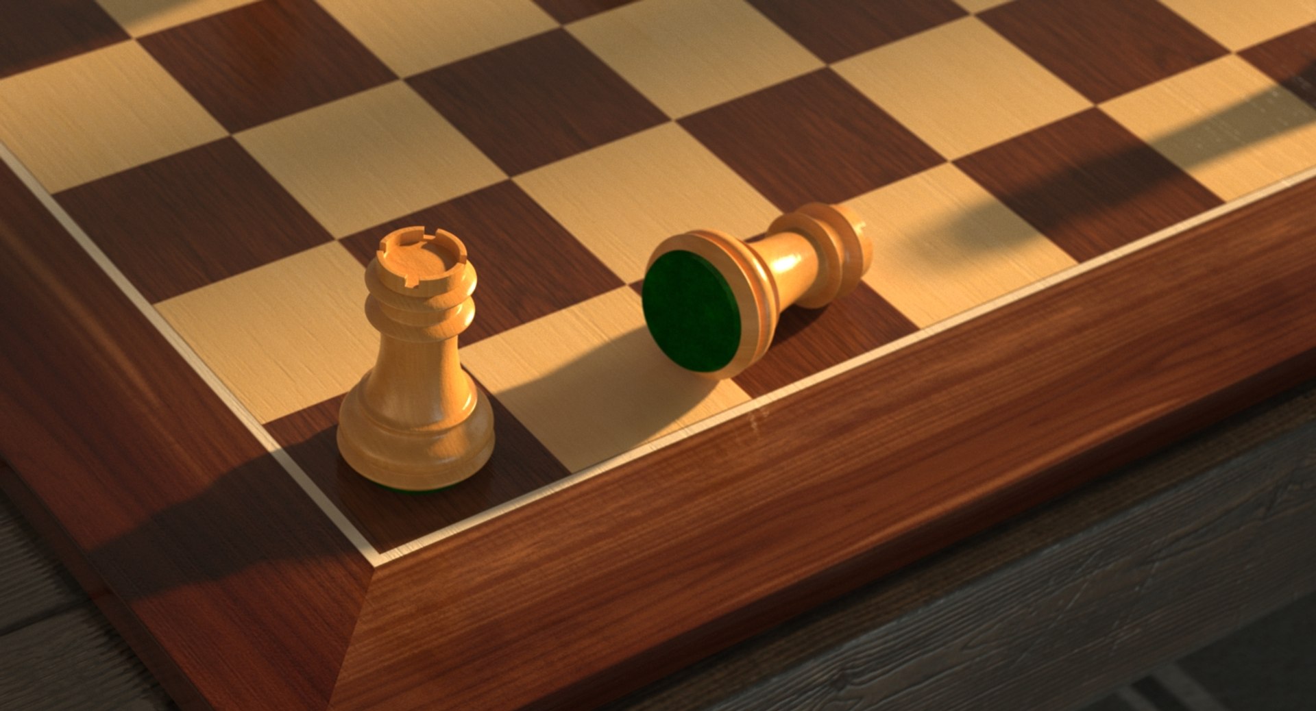 3D wooden chess rook - TurboSquid 1344676