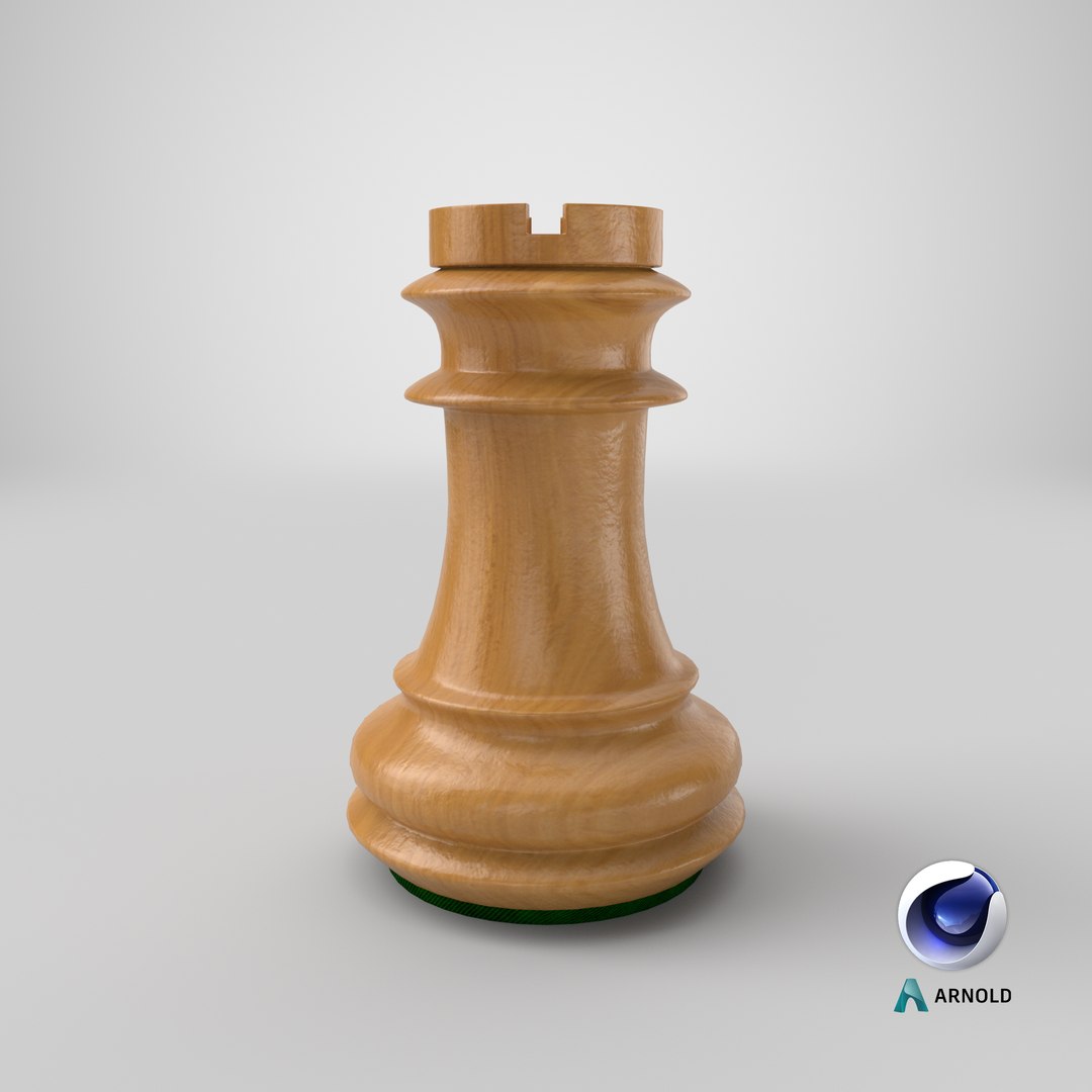 Chess Rook 2.5 Tall, 3D CAD Model Library