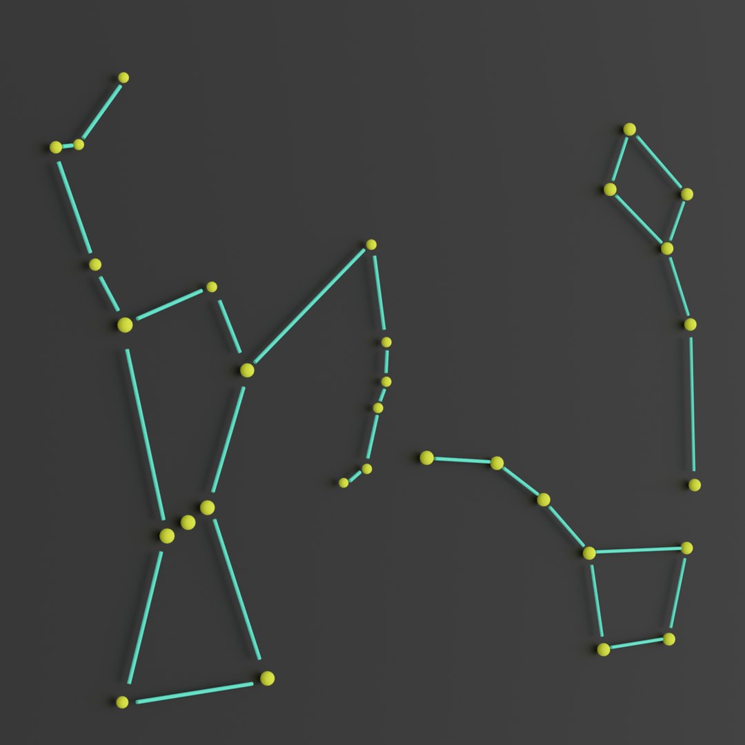 3D Orion Ursa Minor Ursa Major Constellation Model TurboSquid 1808778