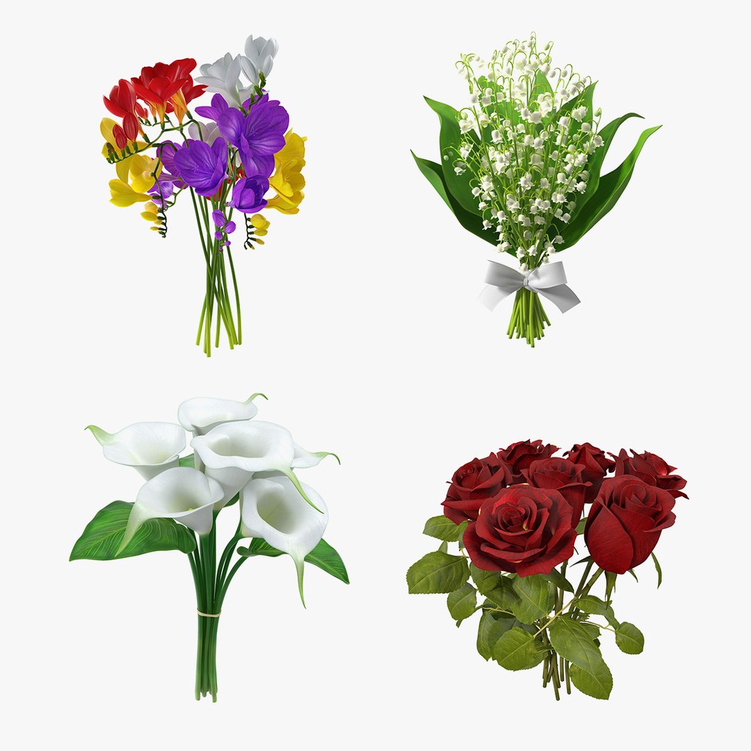 Bouquets Collection 2 3D model preview