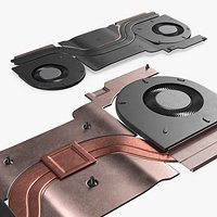 Compact Laptop Heat Sink and Fan Unit