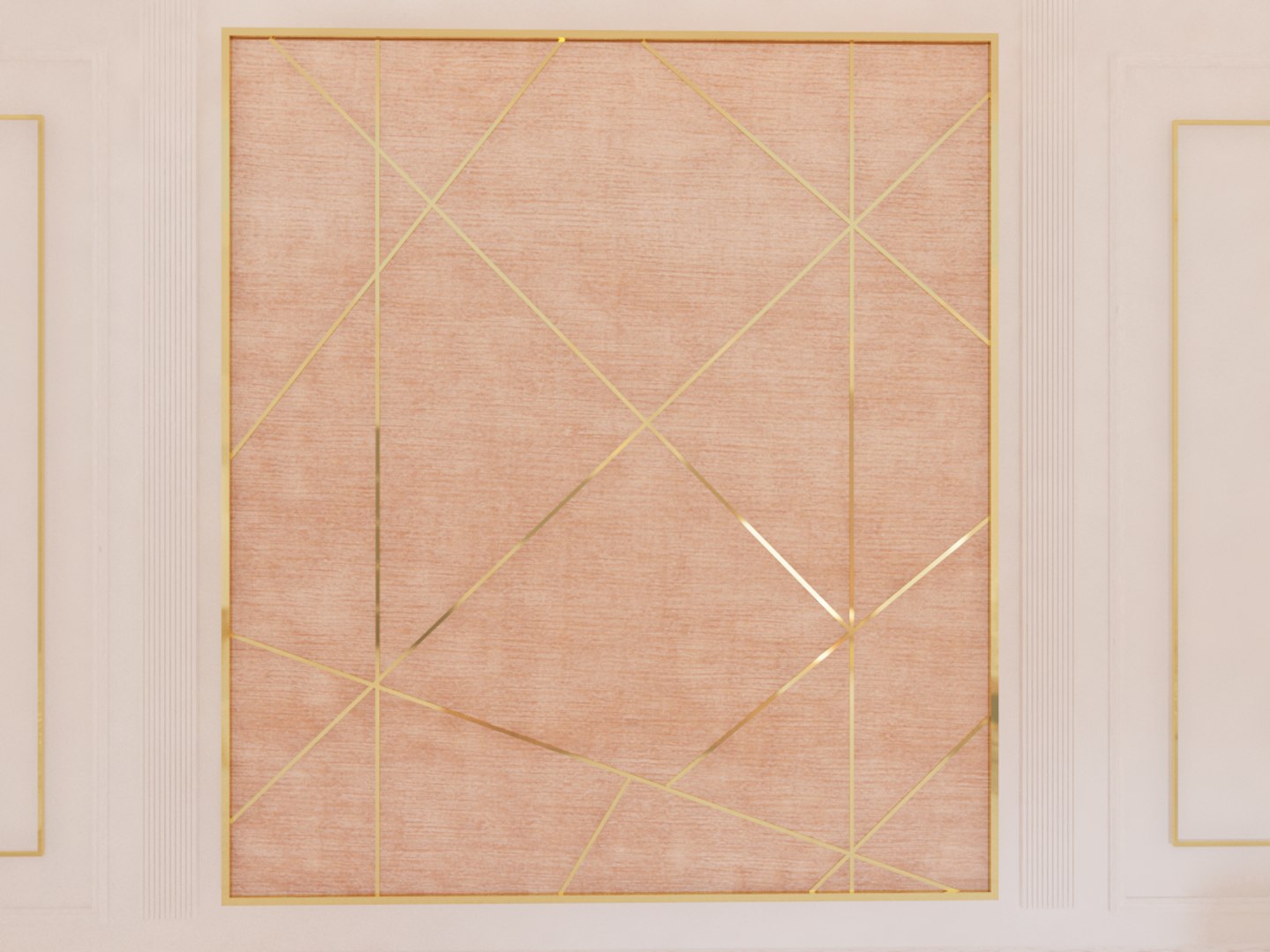 3D gold plated wall panel - TurboSquid 1410506