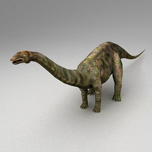 rigged apatosaurus animation 3d max