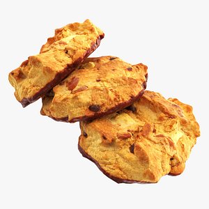 Triple choko cookie 01 3D model