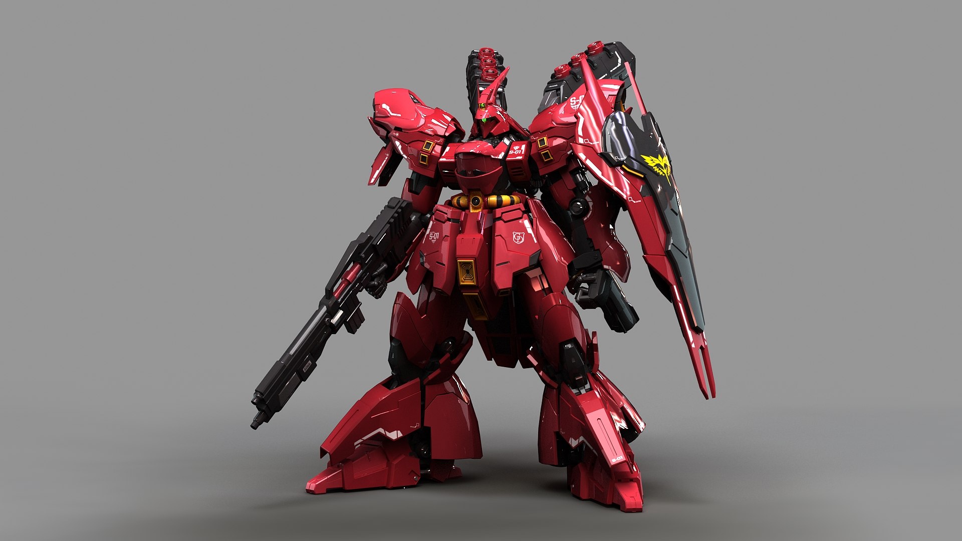 Science-Fiction-Roboter-Kämpfer Sazabi 3D-Modell - TurboSquid 2064391