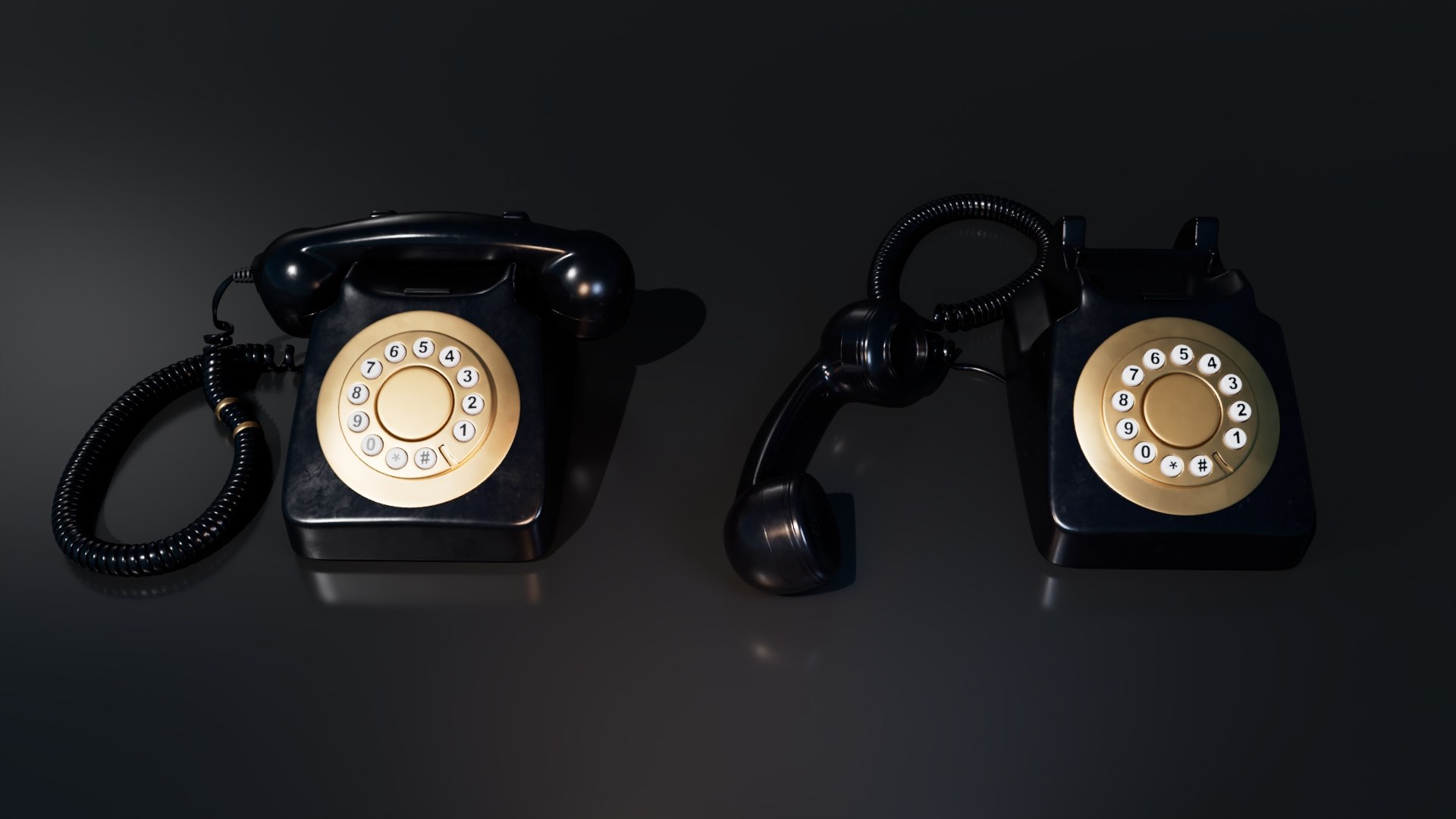 3D Model Retro Telephone - TurboSquid 2318247