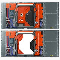 Detailed Sci Fi Spacecraft Door