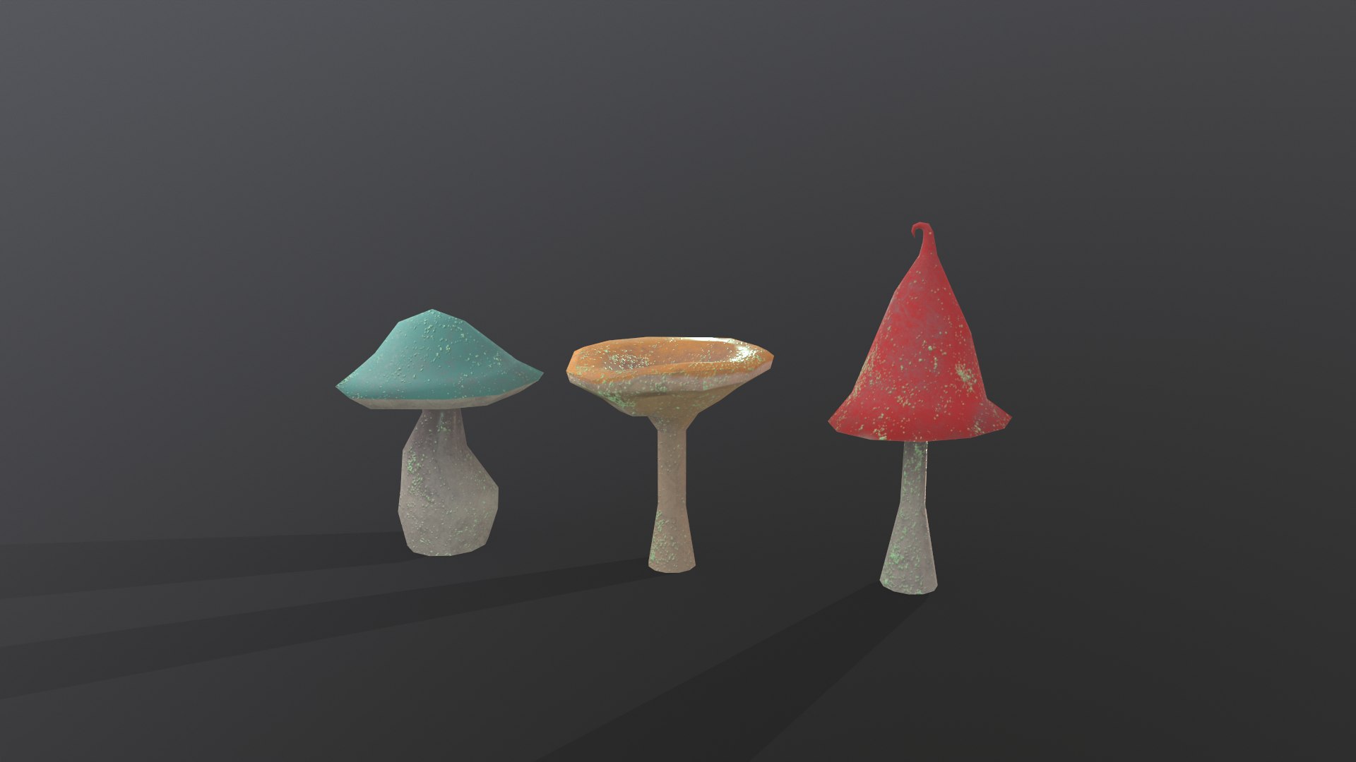 3D Stylized fantasy set of magic cartoon mushrooms lowpoly PBR Low-poly 3D model https://p.turbosquid.com/ts-thumb/tm/jendl5/7T/shrooms_011/png/1654706040/1920x1080/fit_q87/73c4172517431d11d59ea4ceb911138fa351879e/shrooms_011.jpg