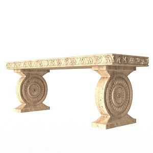 Stone Bench 01 3D