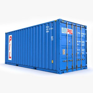 20 ft PIL standard shipping container 3D model