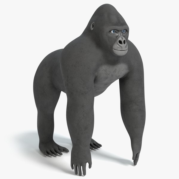 cartoon gorilla 3D model