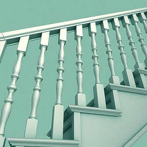staircase railing 3ds