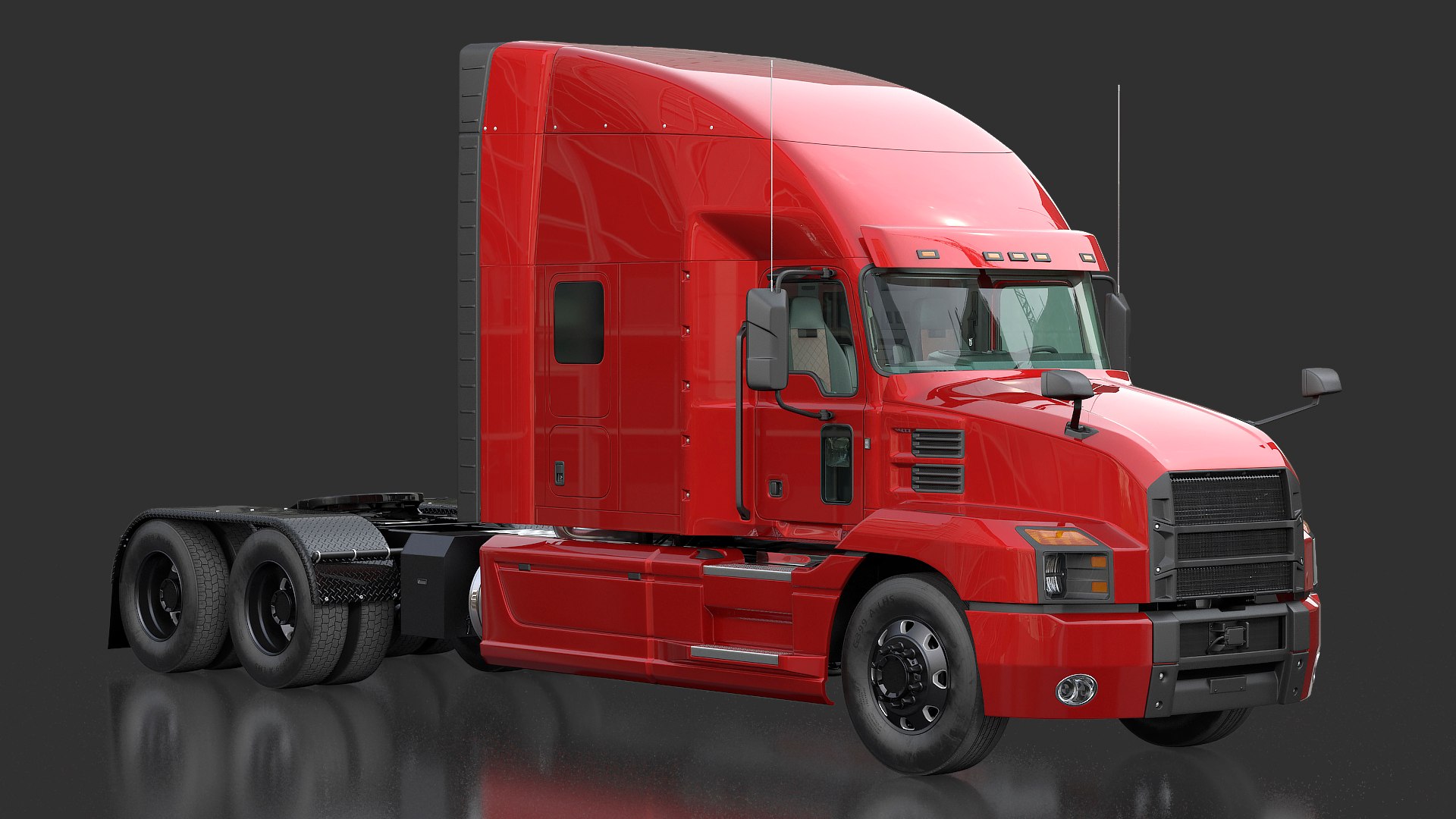 Semi Truck Generic 3D model preview