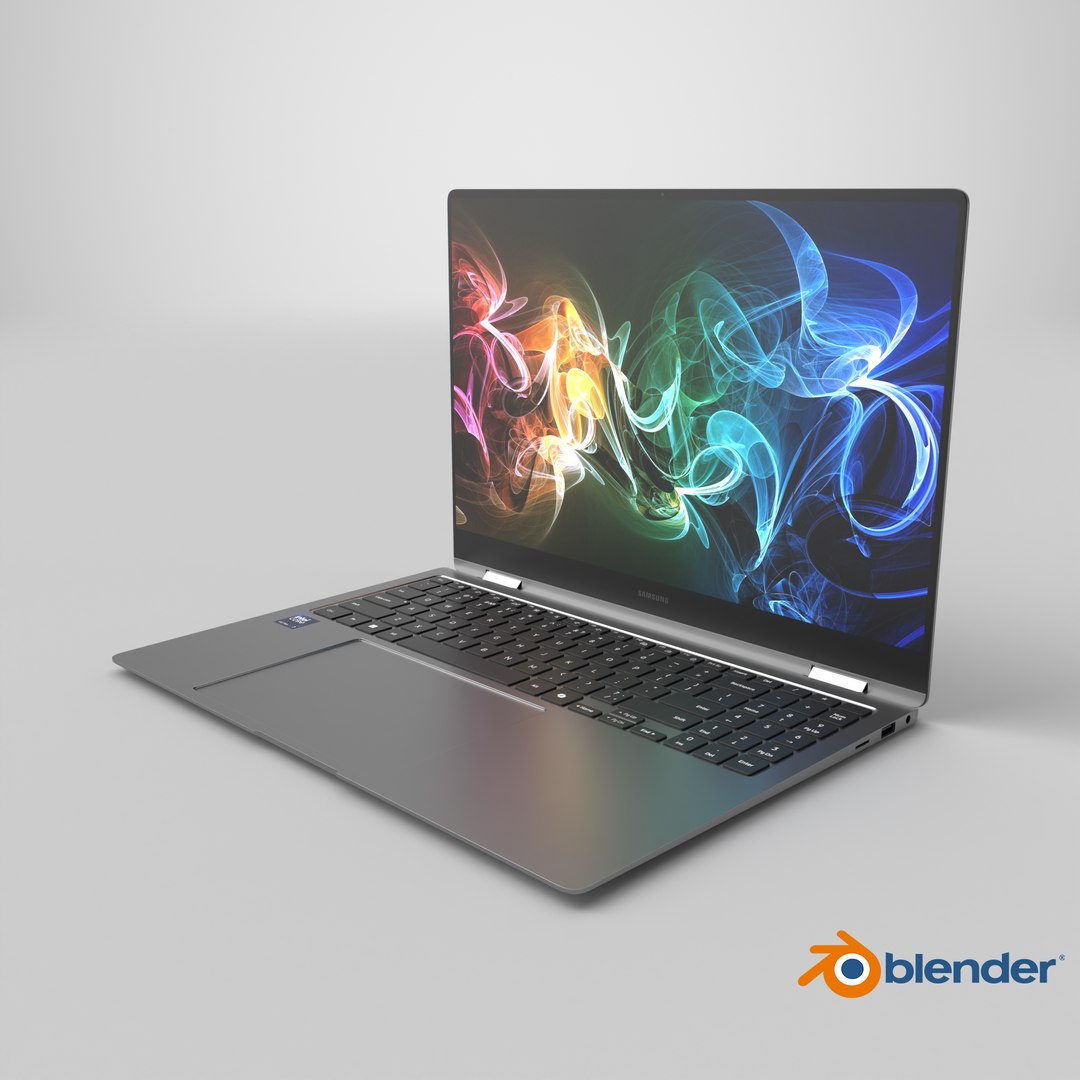 Samsung Galaxy Book5 Pro 360 model https://p.turbosquid.com/ts-thumb/tm/uHlOEs/3T/stemcell_blender_cycles_render/png/1737016374/1920x1080/fit_q87/d4895dd368044bc7e0d80120dfc0bc095fdaeb90/stemcell_blender_cycles_render.jpg