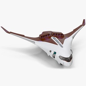 Ecological Aircraft Blended-Wing Body Rigged for Maya