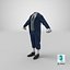 3D Tailcoat Suit and Shoes model