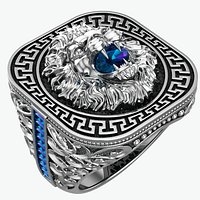 Lion Baget Gemstone Men Ring
