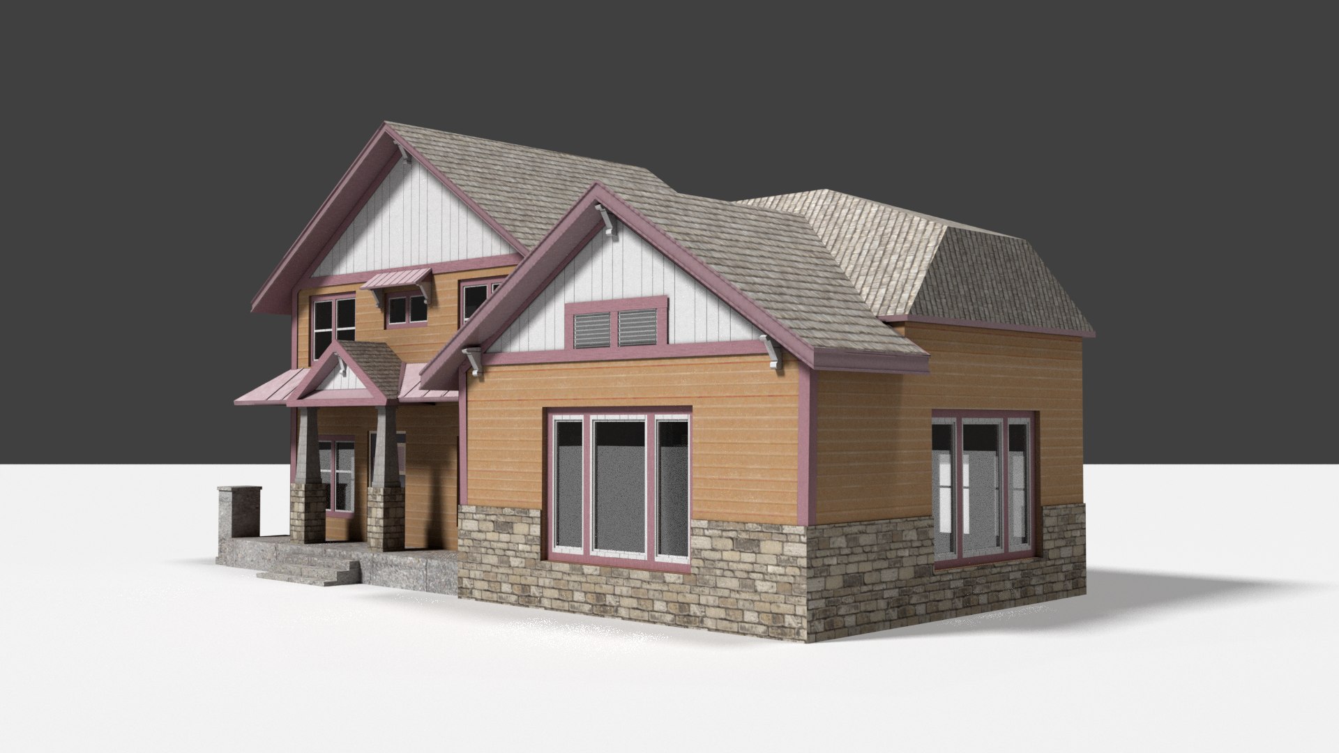 3d House Building Asset Model